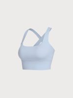 Light Blue Twist X-Cross Sports Bra - Light Support - Image 11