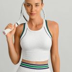 Textured Contrast Trim Sports Tank