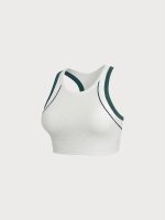 Textured Contrast Trim Sports Tank - Image 10
