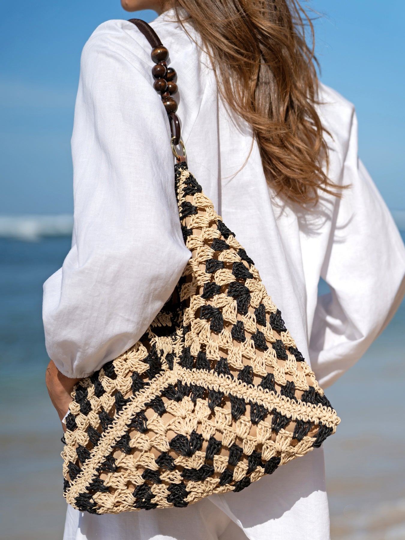 women_s-knitted-paper-bags-sustainable-bags-fzlp4i Black Knitted Bag - Image 1