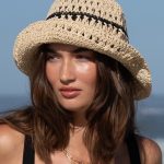 Beige Crochet Bucket Hat