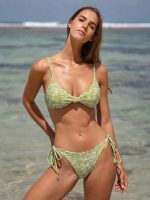 Light Green Textured Tie Bikini Bottom - Image 3