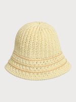 Khaki Bow Straw Hat - Image 4