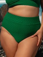 Green High Waisted Plus Size Bikini Bottom
