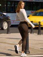 White Long Sleeve Strappy Yoga Wrap Jacket - Image 3