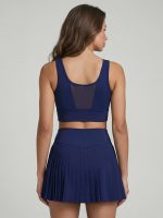 Navy Pleated High-Waist Skirt - Image 6
