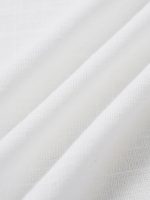 White Cotton-Linen Decorative Button Blouse - Image 8