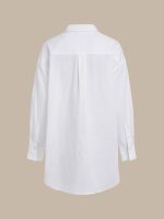 White Cotton-Linen Cover-up Shirt - Image 9
