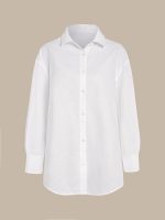 White Cotton-Linen Cover-up Shirt - Image 8