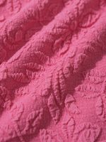Pink Floral Jacquard Knot Bikini Top - Image 6