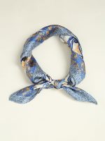 Blue Print Square Scarf - Image 5