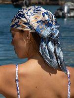 Blue Print Square Scarf - Image 3