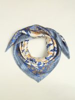 Blue Print Square Scarf - Image 2